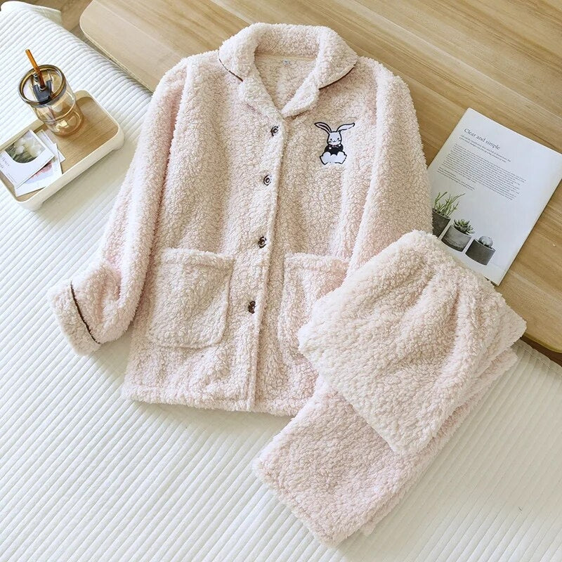 Pyjama pilou pilou adulte motif lapin Pyjama Câlin