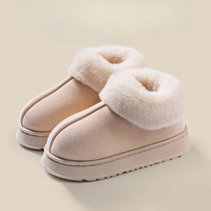 Chaussons boots crème