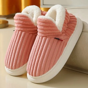 Chaussons fourrés rose