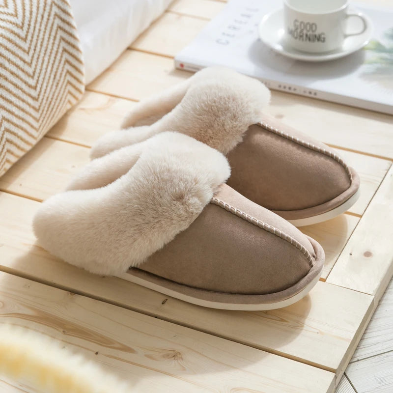 Pantoufles chaudes marron