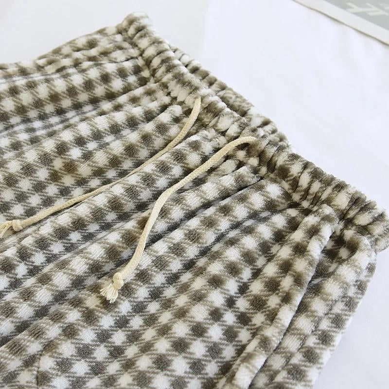 Bas de pyjama à carreaux bicolores pour femme