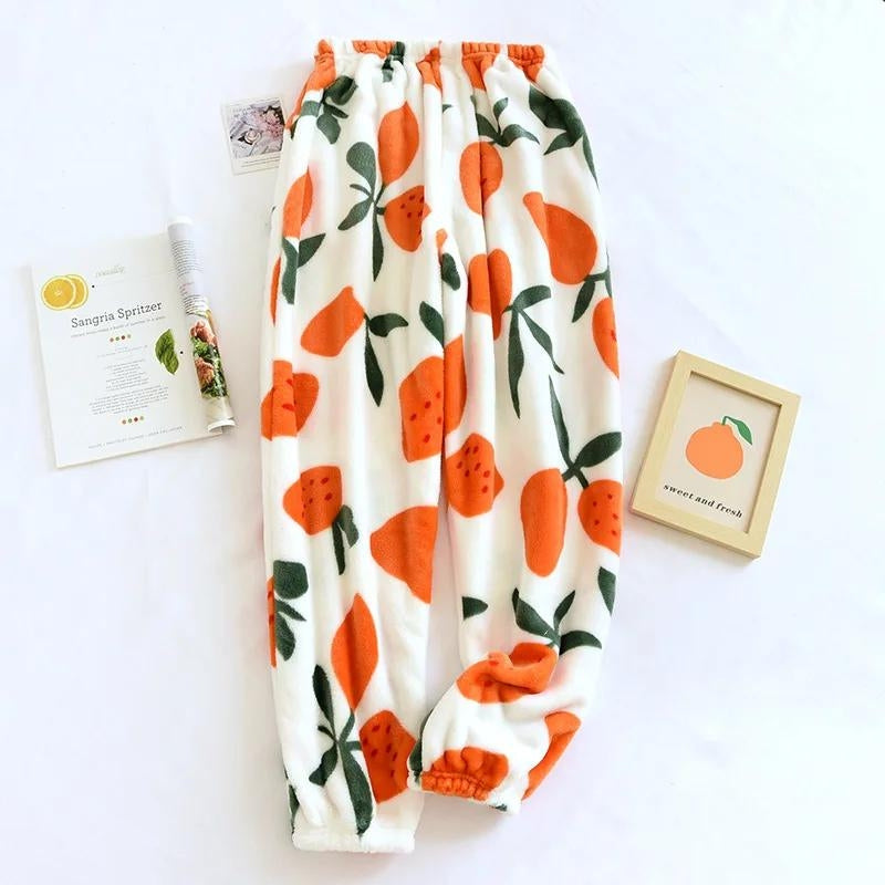 Bas de pyjama femme épais à motifs