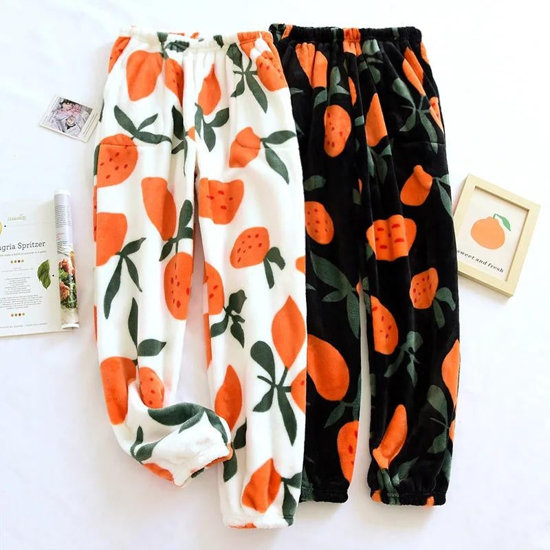 Bas de pyjama femme épais à motifs