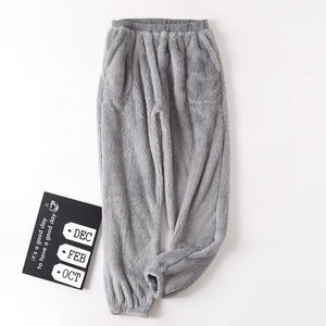 Bas de pyjama femme épais gris