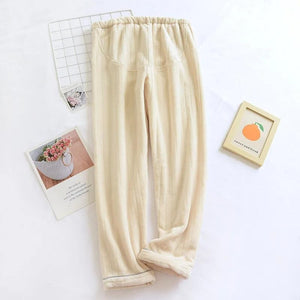 Bas de pyjama rayé à ourlet