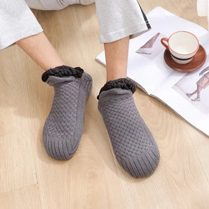 Chaussette chausson homme gris clair