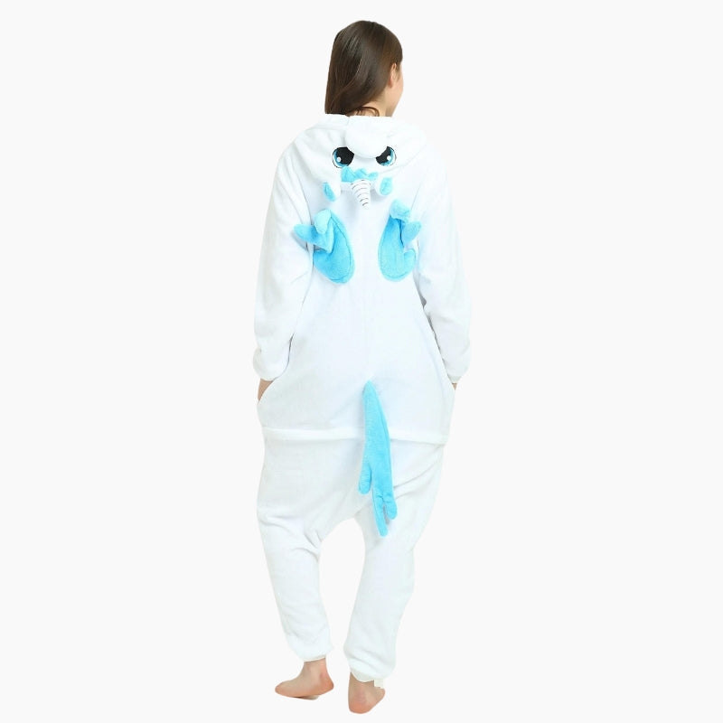 Combi pyjama blanche et bleue style licorne