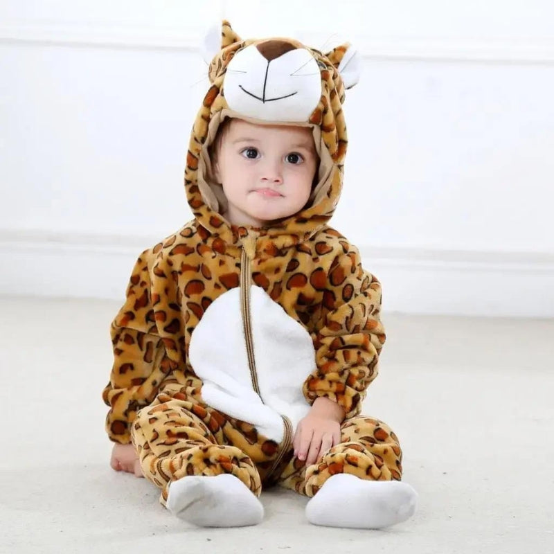 Combinaison pyjama bébé léopard