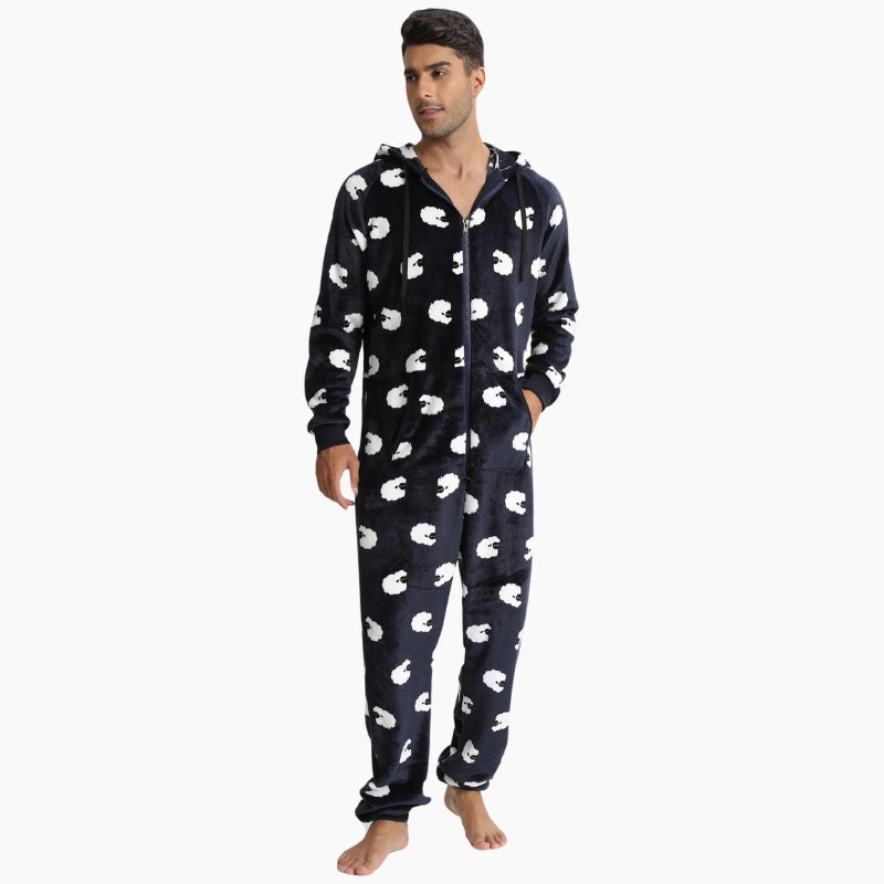 Combinaison pyjama homme polaire