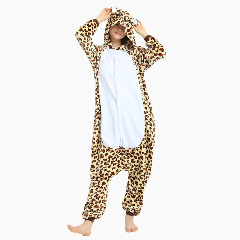 Combinaison pyjama leopard
