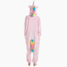 Combinaison pyjama rose et blanche style licorne