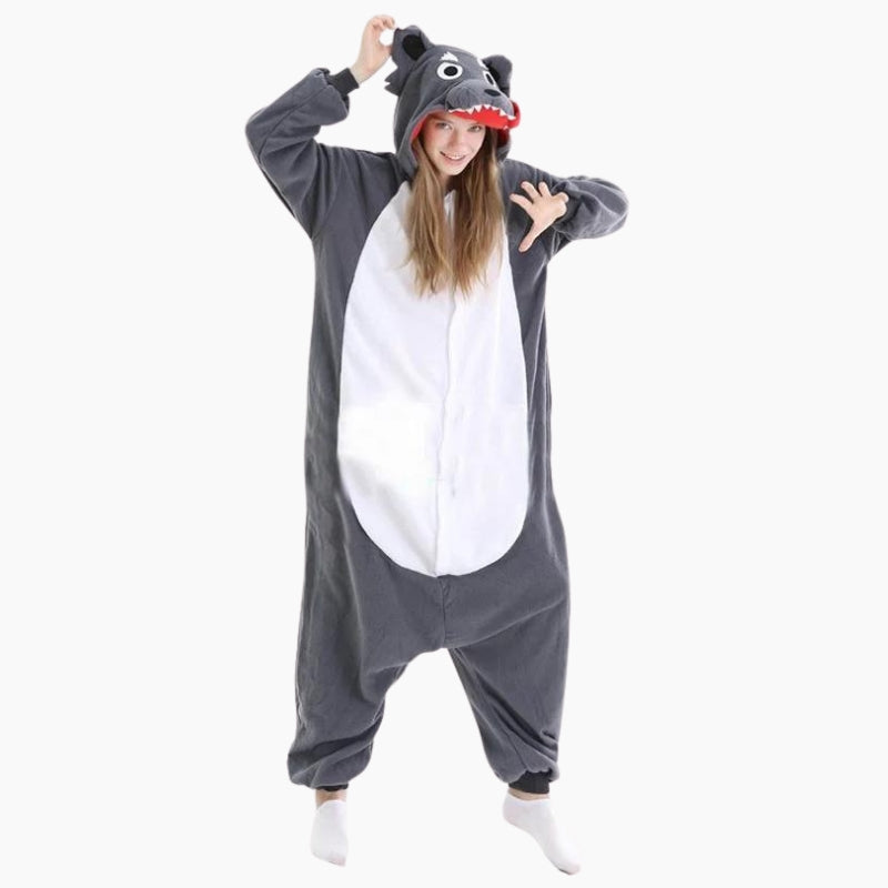 Combinaison pyjama loup