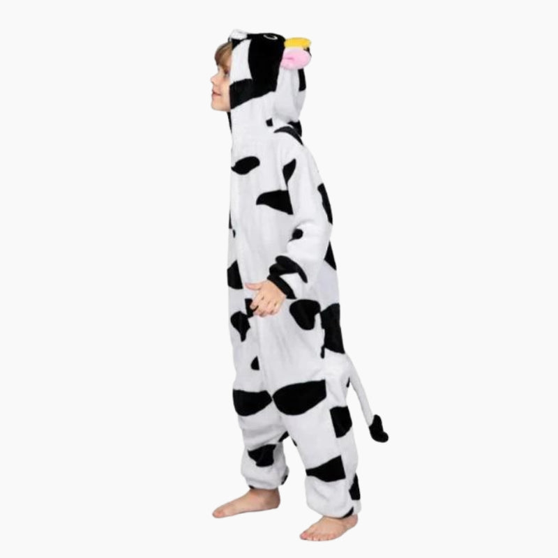 Combinaison pyjama mixte style vache pour enfant