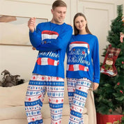 Ensemble Noël famille bleu