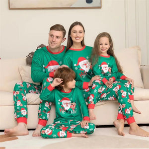 Ensemble Noël famille vert