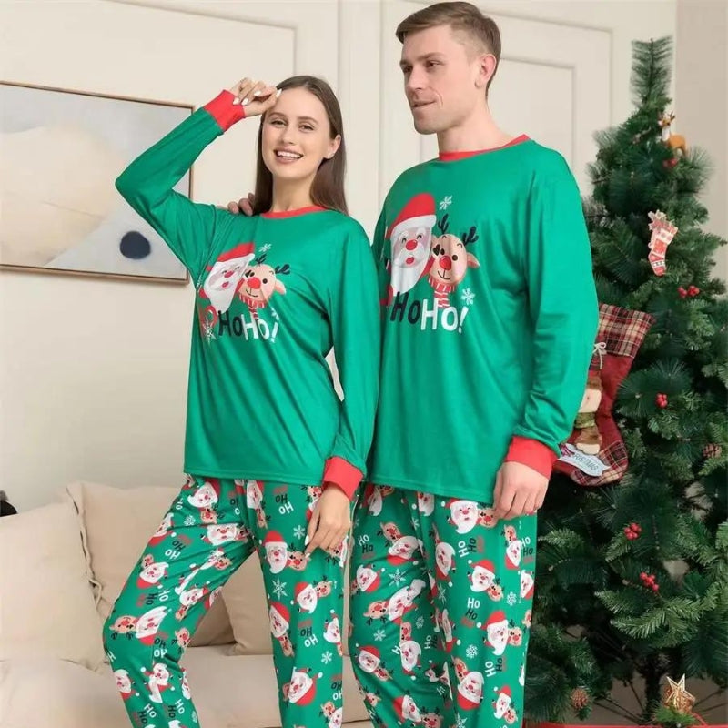 Ensemble Noël famille vert