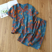 Ensemble pyjama short femme bleu