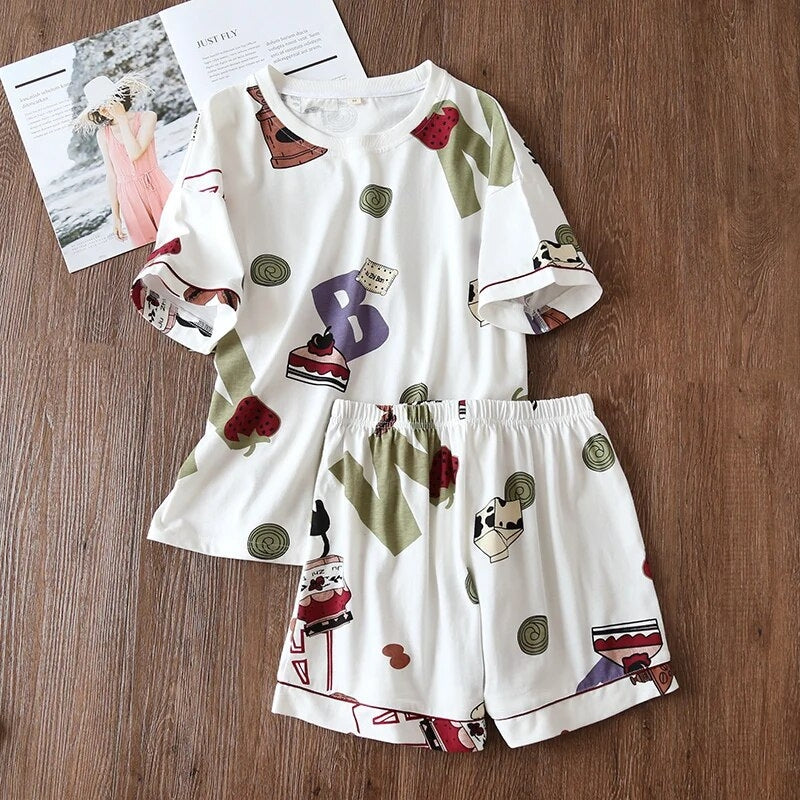Ensemble pyjama short gourmand