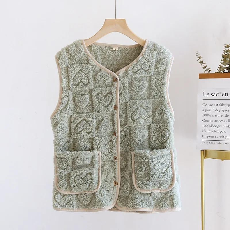 Gilet pyjama femme vert