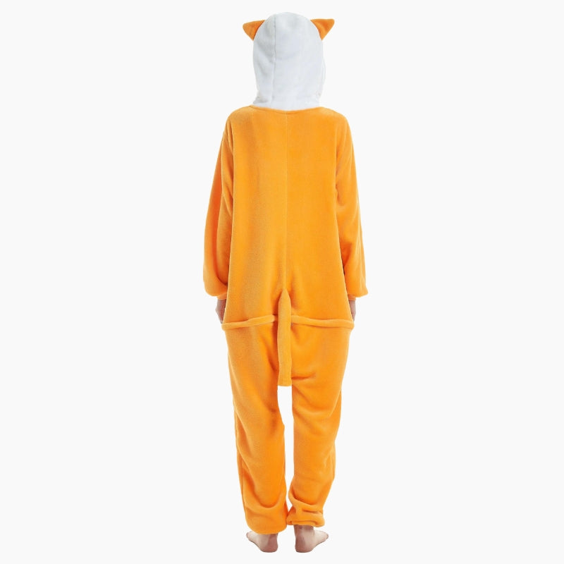 Kigurumi orange et blanc mixte style renard