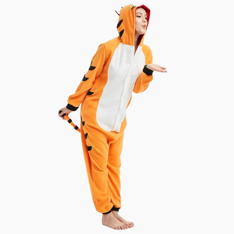 Kigurumi orange style tigre pour adulte