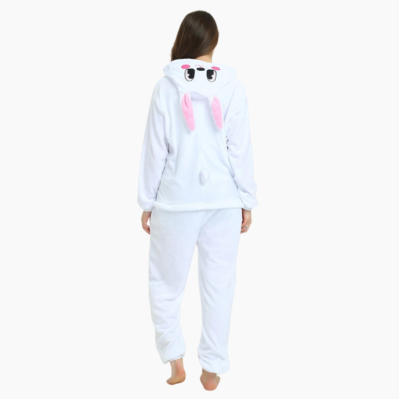 Kigurumi mixte blanc et rose style lapin