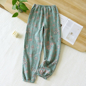 Pantalon pyjama femme fleuri