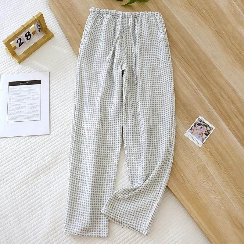 Pantalon pyjama femme fluide gris