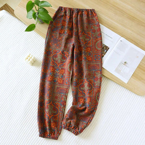 Pantalon pyjama femme style ethnique