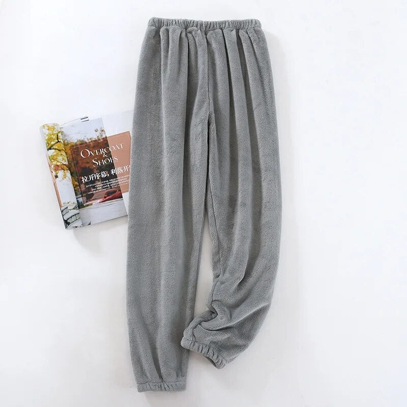 Pantalon pyjama polaire femme gris