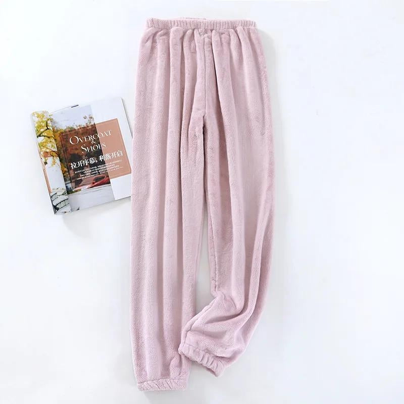 Pantalon pyjama polaire femme rose