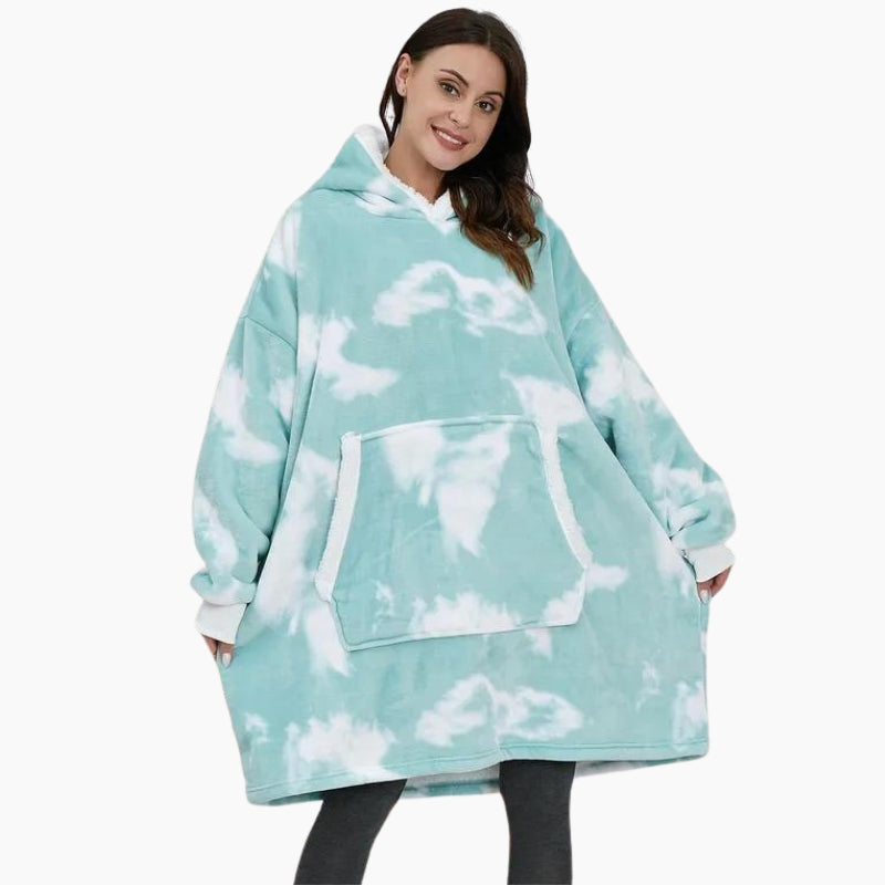 plaid avec manche et capuche, cozy hoodie