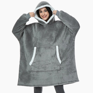 Poncho plaid femme gris
