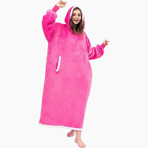 Pull couverture polaire fuchsia