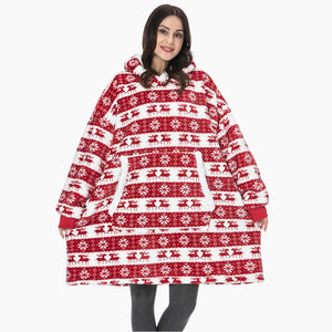 Pull plaid Noël rouge