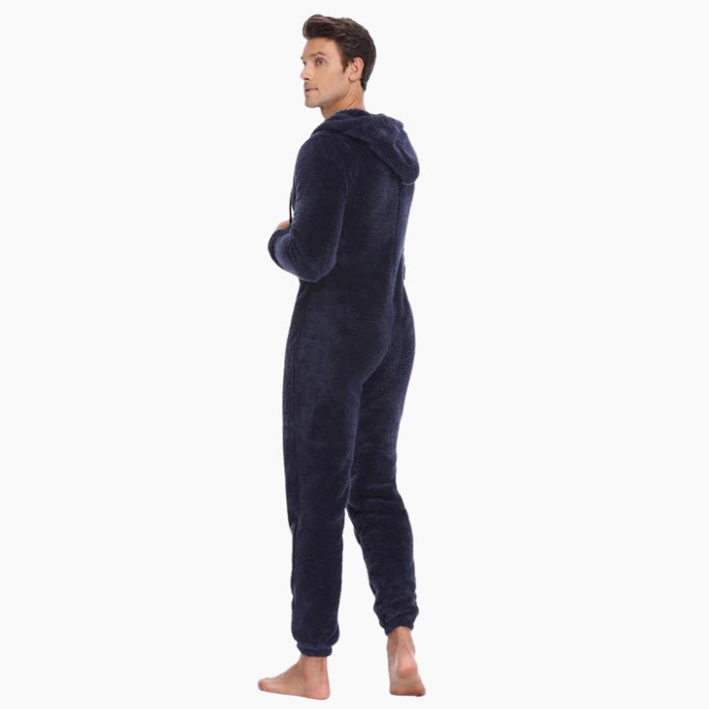 Pyjama combi homme bleu marine