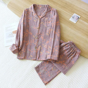 Pyjama coton femme violet