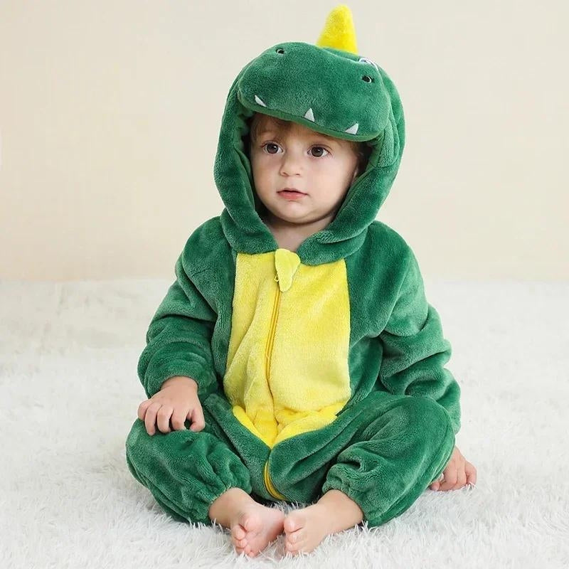 Pyjama dinosaure vert bébé