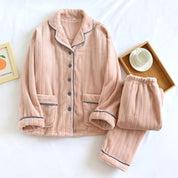 Pyjamas style double couple rose et gris anthracite