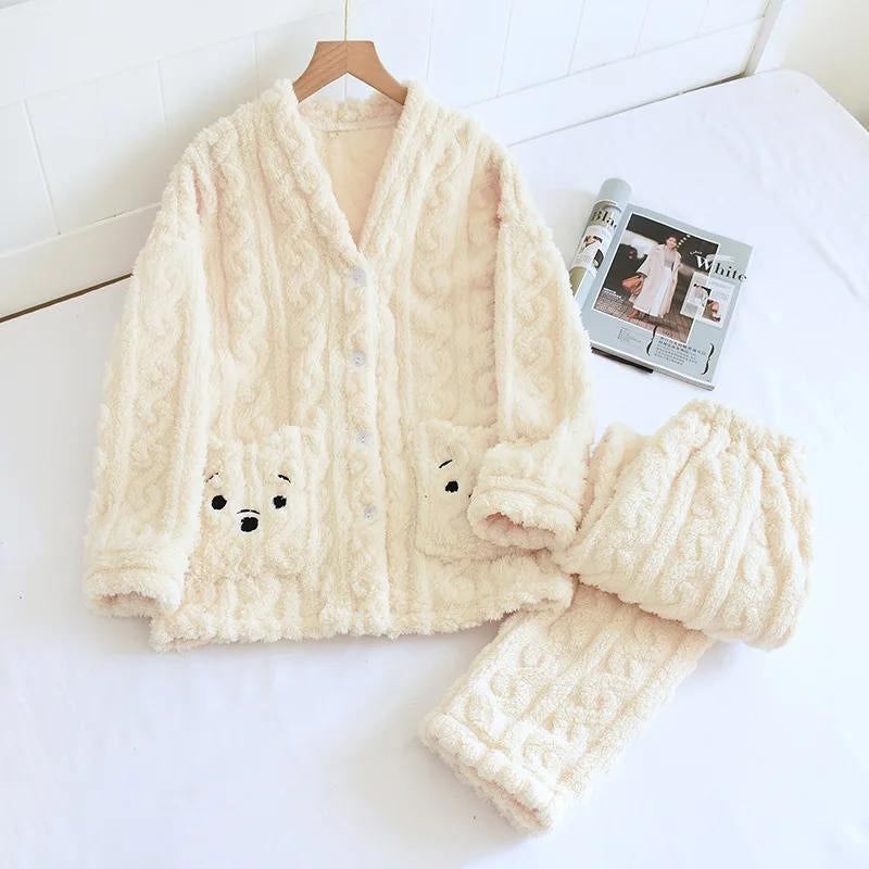 Pyjama en polaire blanche