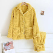 Pyjama en polaire jaune