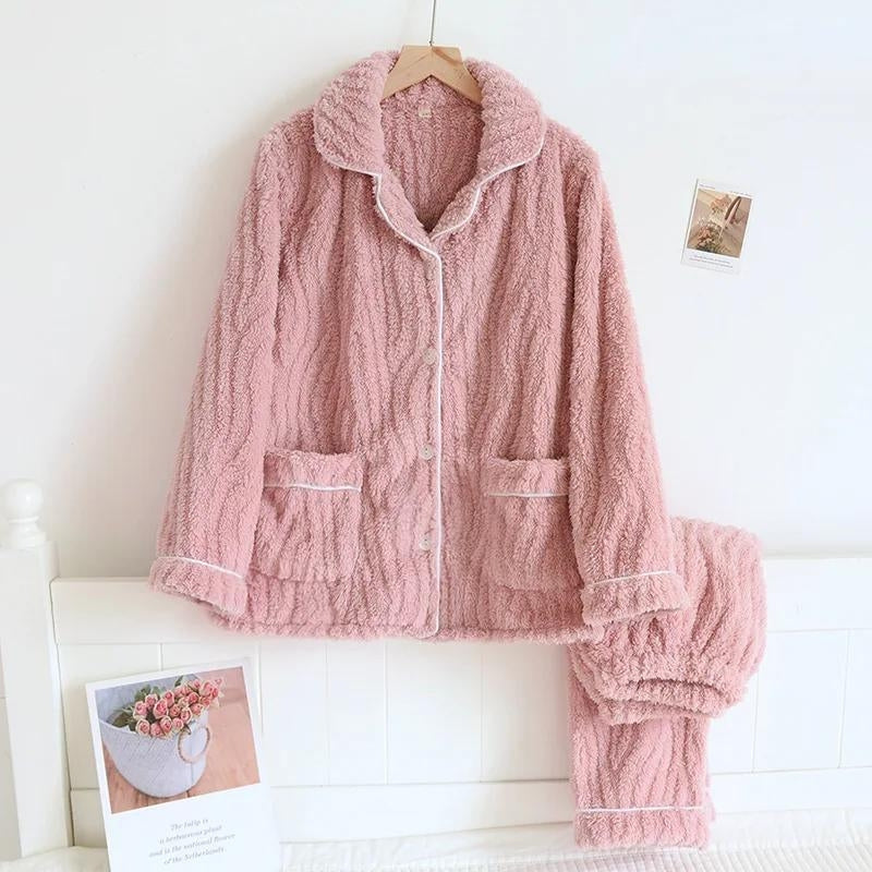 Pyjama en polaire rose