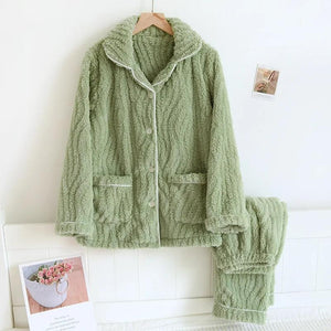 Pyjama en polaire verte