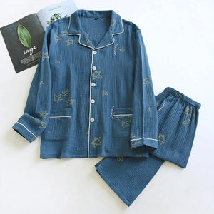 Pyjama homme 100 coton bleu