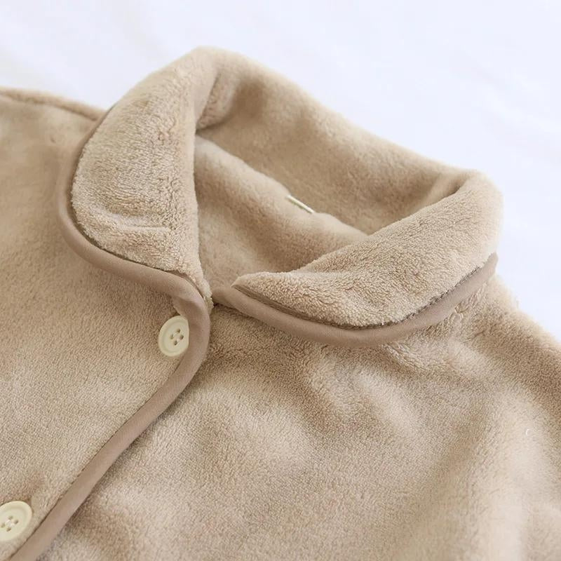 Pyjama d'hiver de couleur marron style original pour homme
