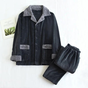 Pyjama homme molleton polaire noir