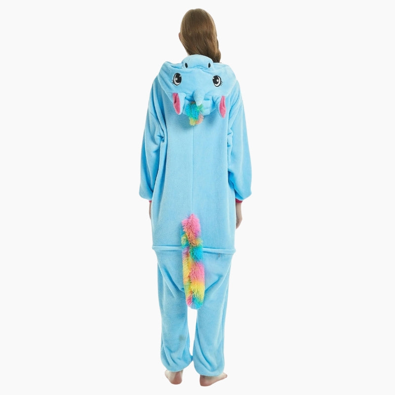 Pyjama bleu et blanc style licorne pour adultes, pyjama licorne femme etam