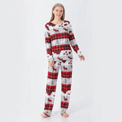Pyjama Noël famille gris et rouge
