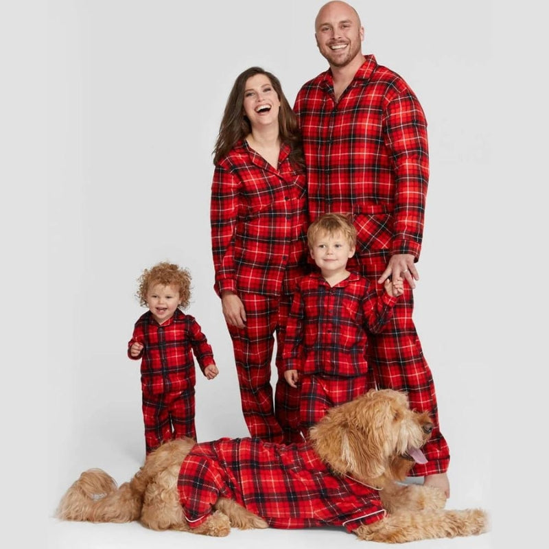 Pyjama noël famille style écossais