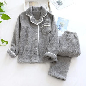 Pyjama pilou pilou femme 2 pièces gris